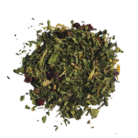 Infusion bio Vitalité au guarana, goji et menthe, énergie et tonus au naturel, sans théine, sans arôme ajouté.